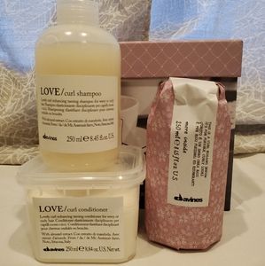Davines Love Curl Shampoo, Conditioner, Curl Serum